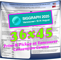 Cheapest SIGGRAPH 2025 Research Poster (36x45) - Print & Pickup inside Vancouver Convention Centre